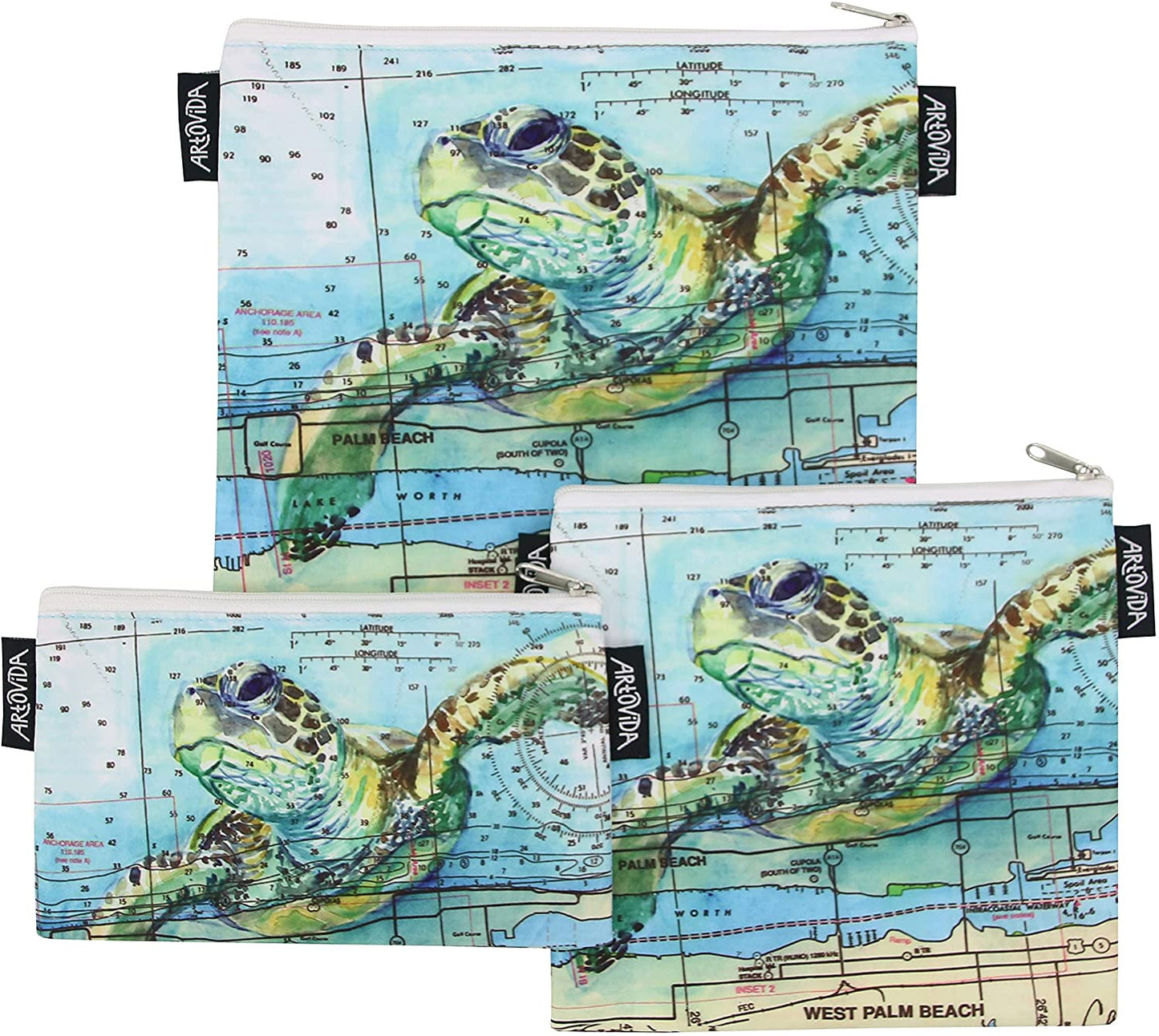 Sandwich Baggie Set - Sea Turtle (Set of 3)