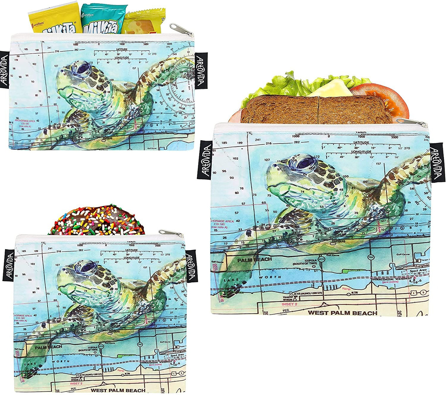 Sandwich Baggie Set - Sea Turtle (Set of 3)