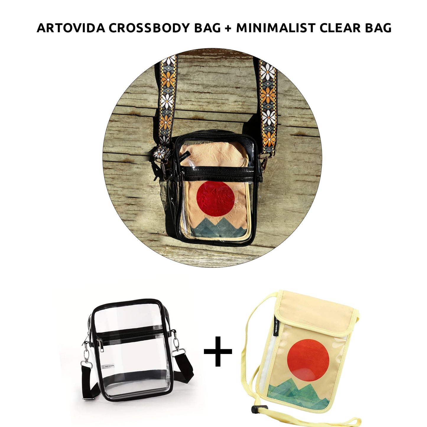 2 in 1 Clear Crossbody Bag - Budi Kwan - Ocean, Sea, Wave