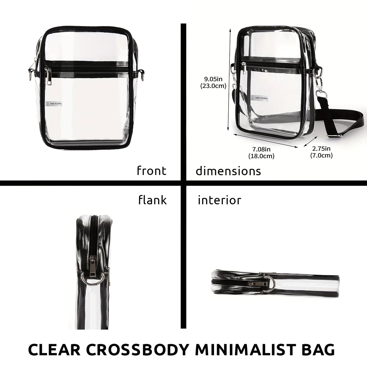 2 in 1 Clear Crossbody Bag - Mark Ashkenazi - World Map