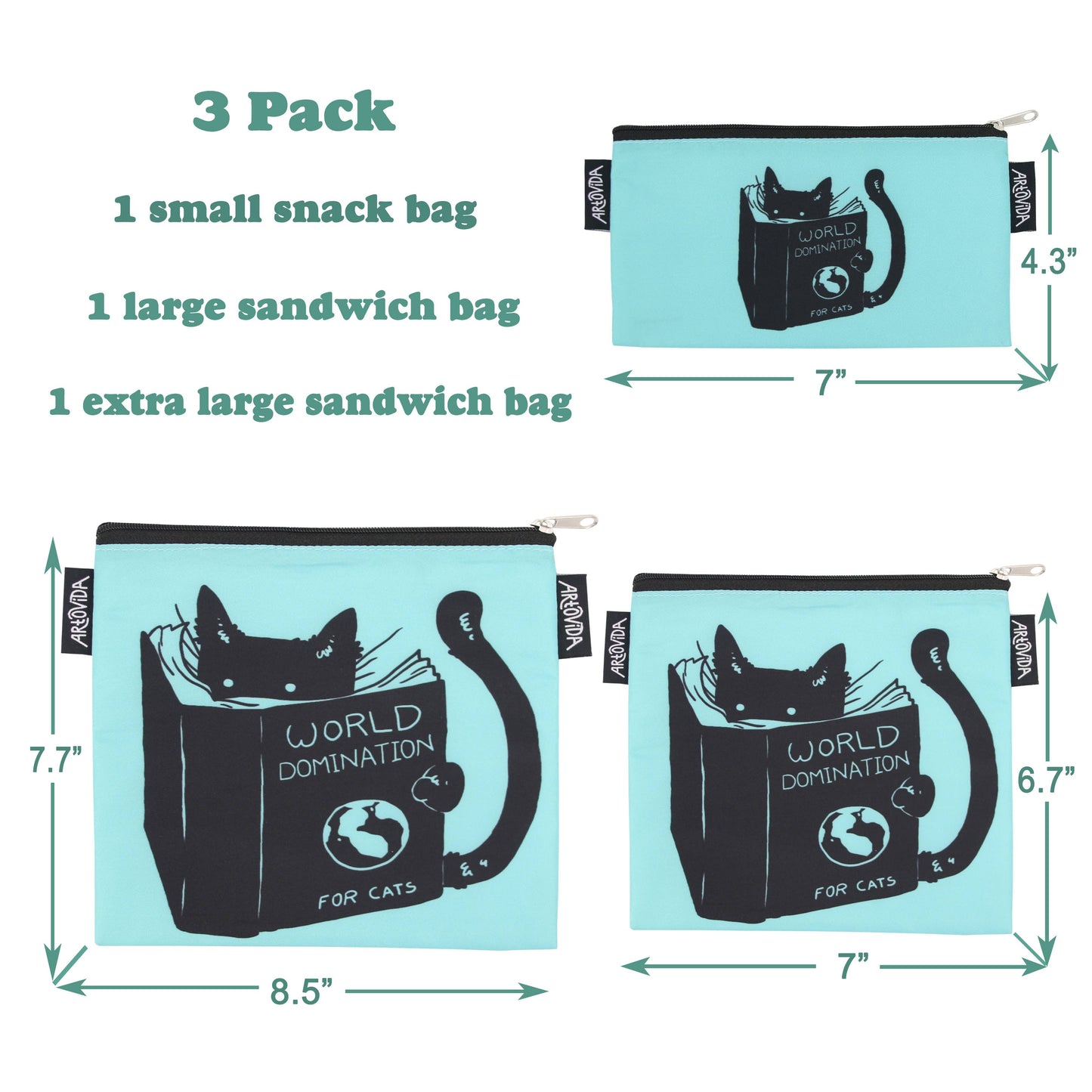 Sandwich Baggie Set - Tobe Fonseca - World Domination (Set of 3)