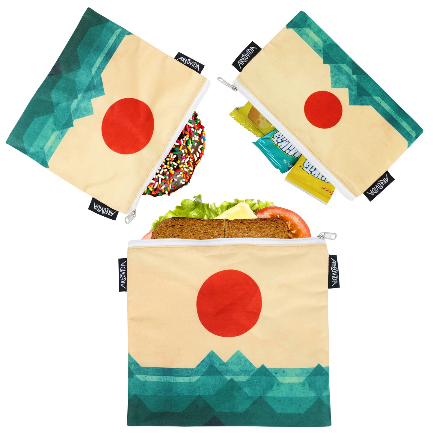 Sandwich Baggie Set - Budi Kwan - Ocean, Sea, Wave (Set of 3)