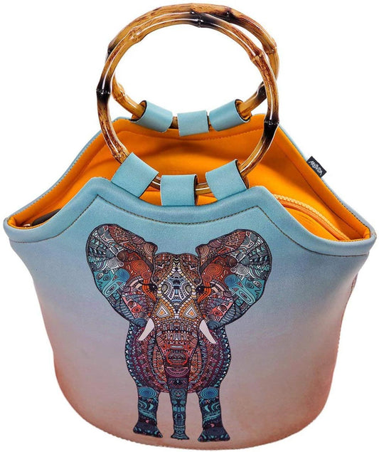 Bamboo  Purse - Monika Strigel - Boho Summer Elephant