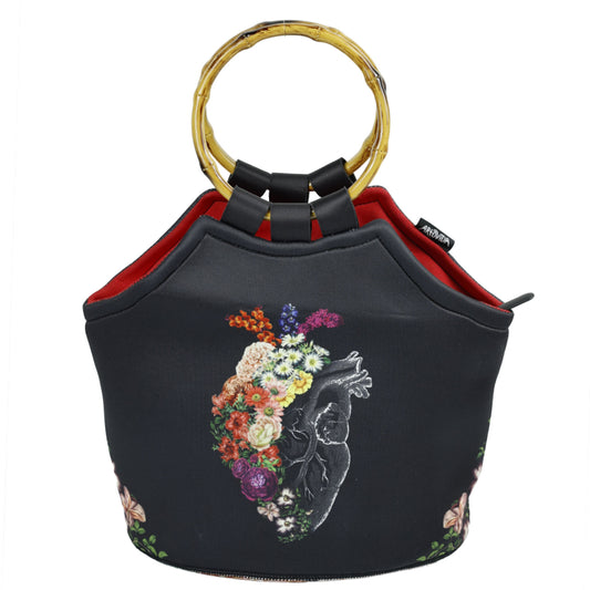 Bamboo  Purse - Tobe Fonseca - Heart Flower