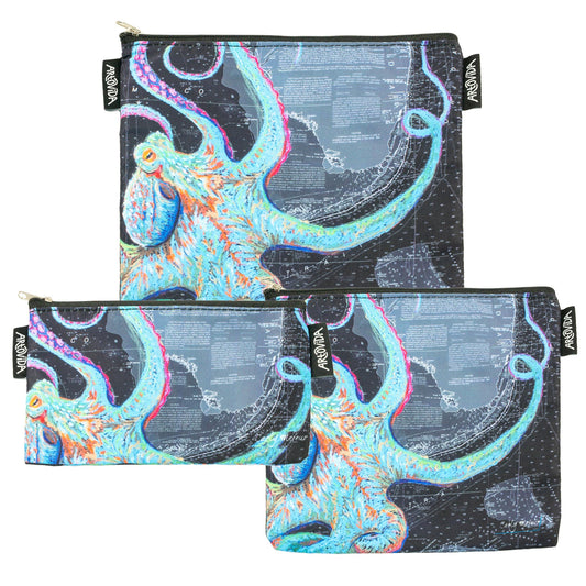 Sandwich Baggie Set - Carly Mejeur - Night Octopus (Set of 3)