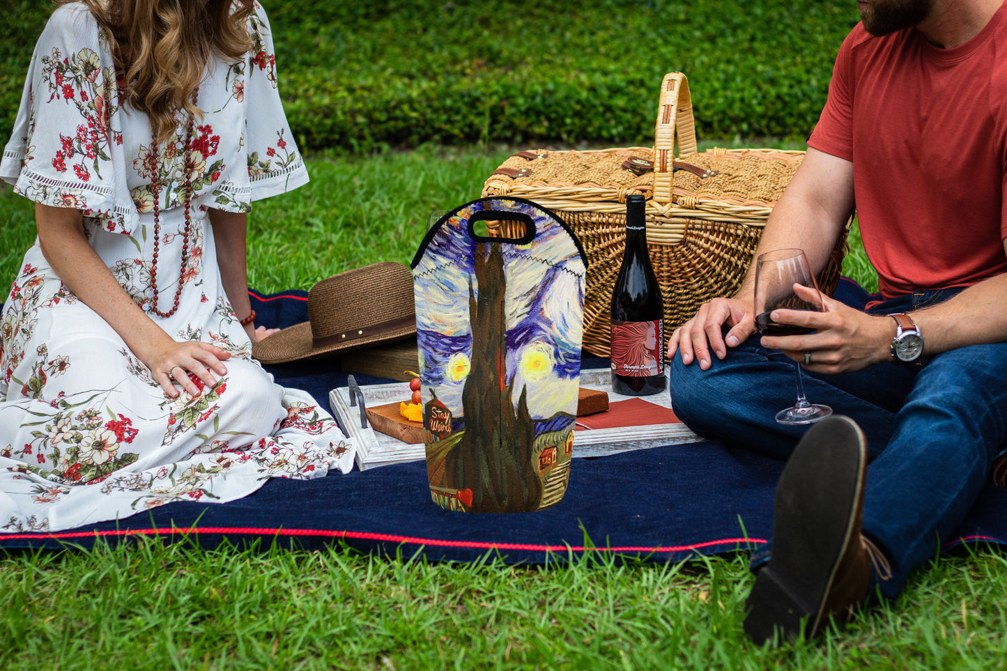 Insulated Beverage Bag - Troy Wiley - Starry Night Asheville