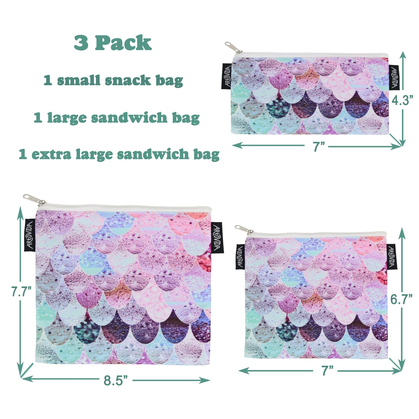 Sandwich Baggie Set - Monika Strigel - Summer Mermaid (Set of 3)